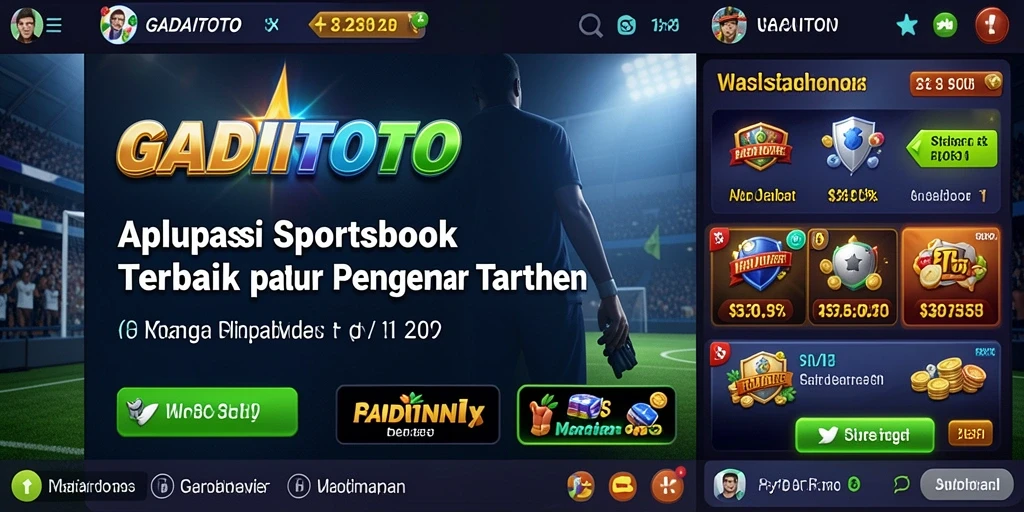 Tampilan antarmuka pengguna GADAITOTO saat melakukan taruhan olahraga.