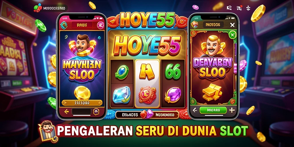 Gambaran gameplay menarik dari slot HOYE55 yang penuh warna.