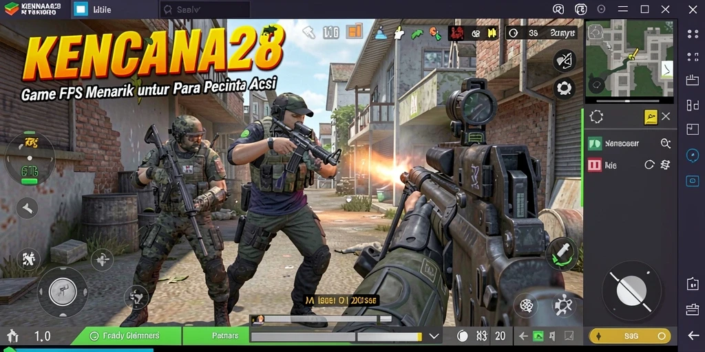 Tampilan gameplay KENCANA28 yang mendebarkan saat aksi tembak-tembakan.