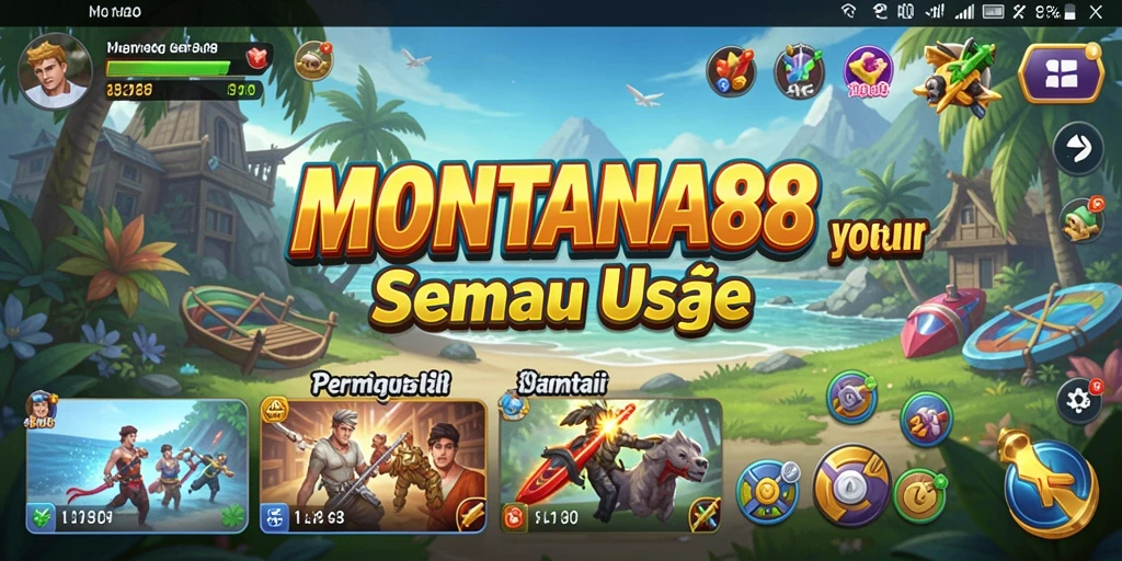 Gambaran gameplay santai MONTANA88 dengan interaksi pengguna.