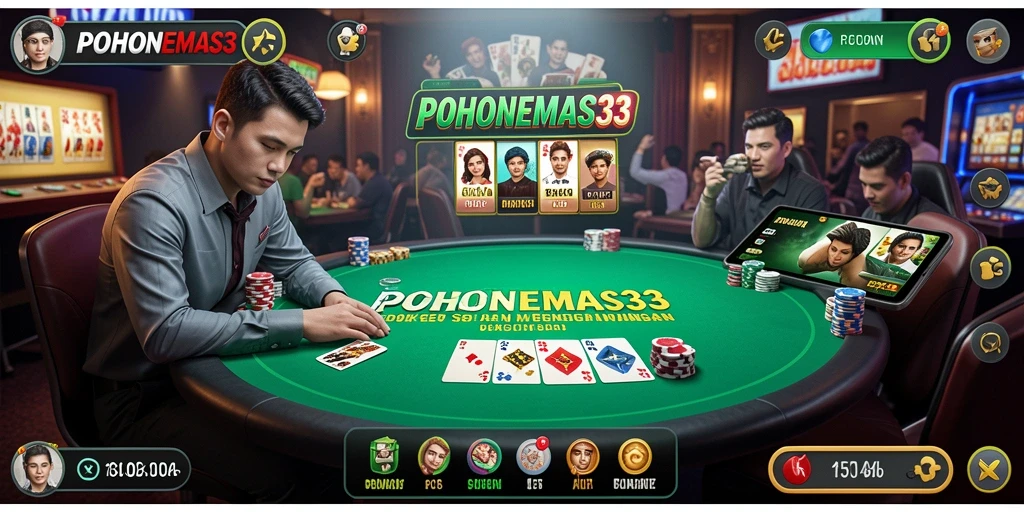Gameplay seru Poker di POHONEMAS33 yang menegangkan.