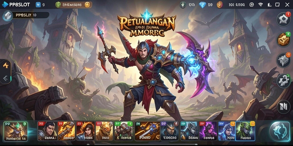 Tampilan gameplay epik dalam PP8SLOT, menunjukkan grafis menakjubkan.