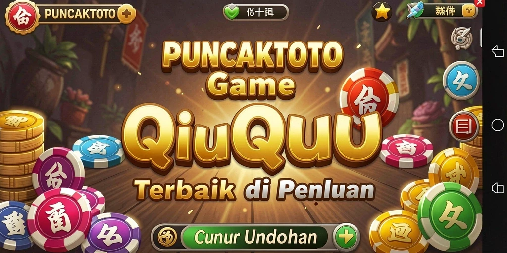 Screenshot menunjukkan aksi seru permainan QiuQiu PUNCAKTOTO.