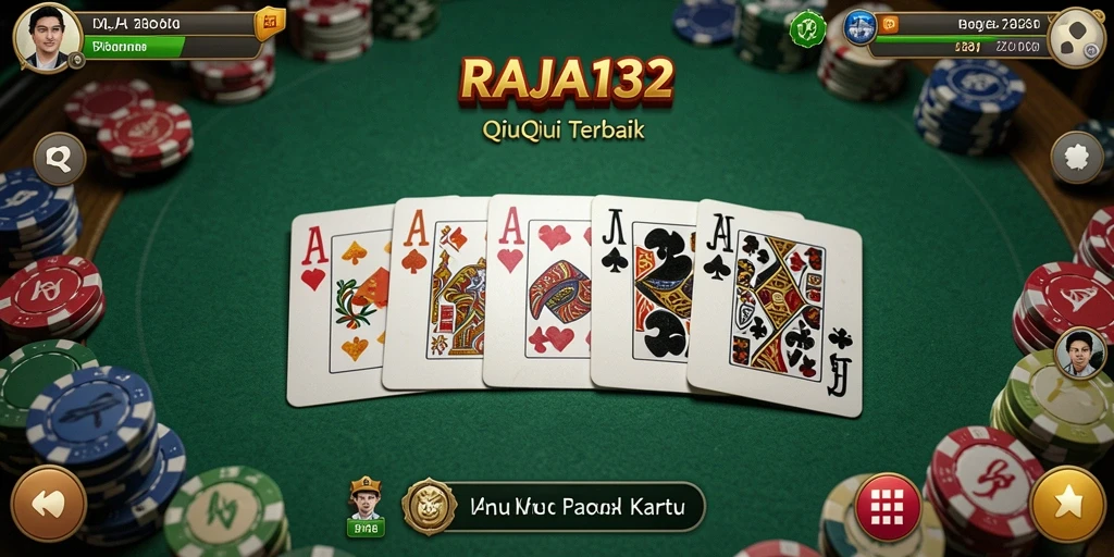 Screenshot gameplay QiuQiu RAJA132 yang seru.