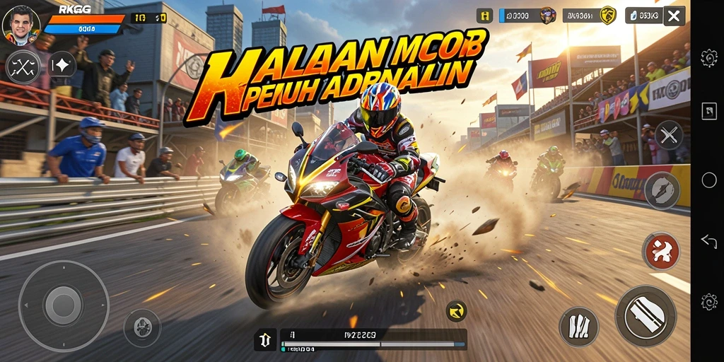 Tampilan aksi seru balapan motor di RKGG.