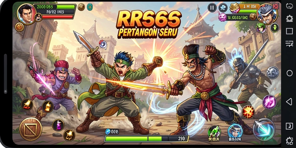 Tampilan gameplay seru dari RR666 dalam pertempuran Fighting.
