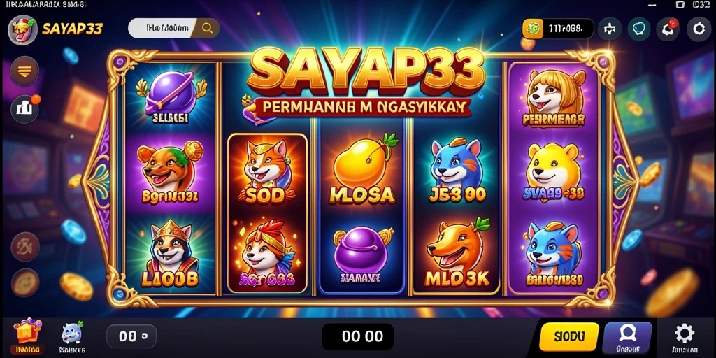 Tampilan gameplay SAYAP33 yang menarik dan menghibur.