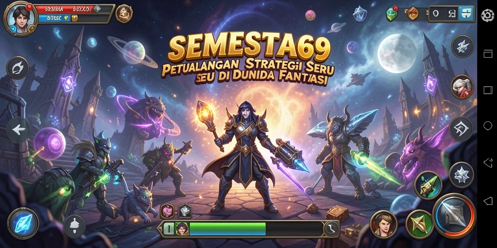Tampilan seru gameplay SEMESTA69 yang menampilkan strategi pertempuran.