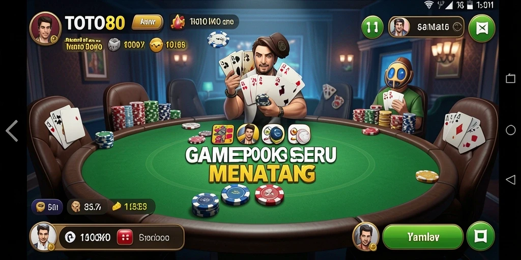 Gameplay Poker yang mendebarkan di TOTO80 dengan pemain yang aktif.