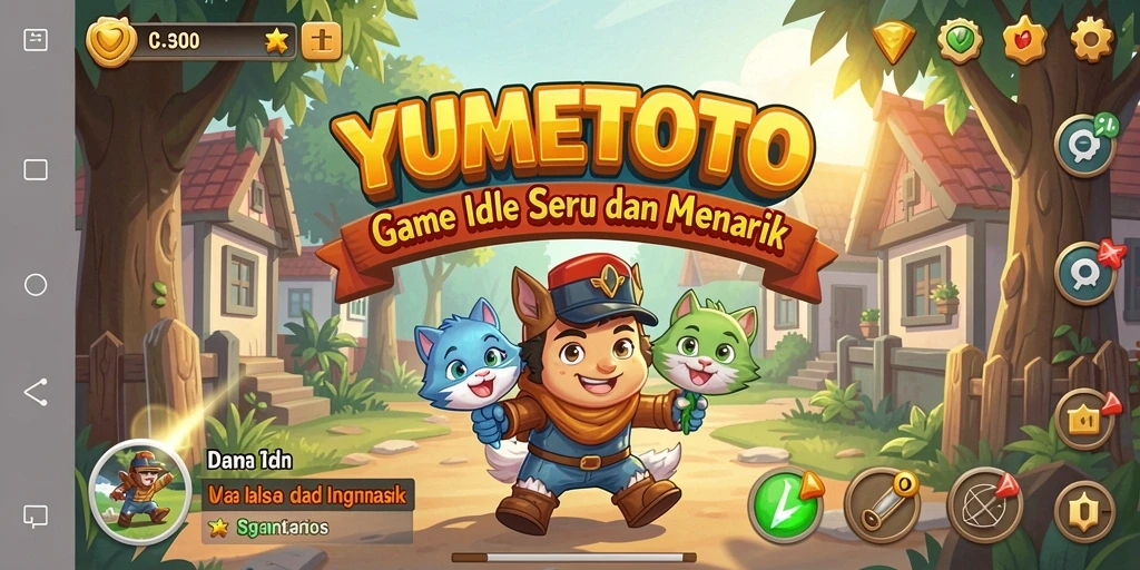 Gameplay seru YUMETOTO dengan karakter menarik.